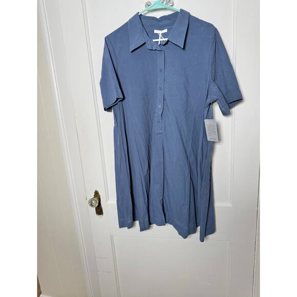 Nordstrom Dresses & Skirts - Nordstrom Rack STITCHDROP Navy Blue Athletic Polo Shirt Mini Dress Womens XL NWT